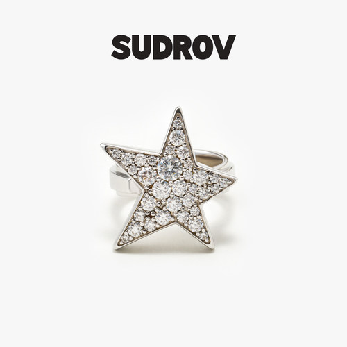 SUDROV素觉VARIOUS STARS®繁星系列星星莫桑钻时尚个性食指戒指