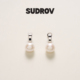 SUDROV素觉耳环 小众设计高级感925银大珍珠耳钉气质耳饰耳坠女