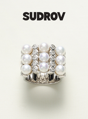 SUDROV素觉Graceful Magic®戒指时尚气质独特个性女珍珠食指指环