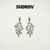 SUDROV素觉2025新款 和田玉耳坠耳饰度假风耳钉夸张耳环女 新中式