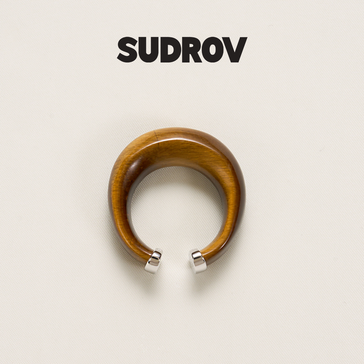 SUDROV素觉女原创设计虎眼石戒指