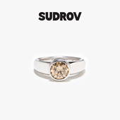 SUDROV 素觉2025F 极简设计高级感莫桑石戒指气质百搭精致指环