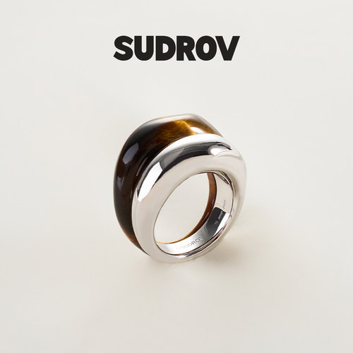 SUDROV素觉女不规则双层戒指