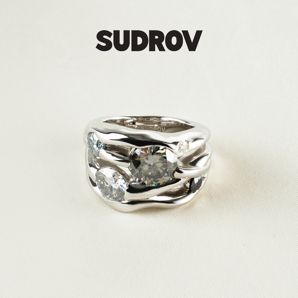 SUDROV素觉女925银莫桑石戒指