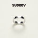 SUDROV素觉戒指简约气质个性 基本款 925银戒指女情侣对戒指环潮
