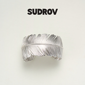 新年礼物银镯子 独特生日个性 SUDROV素觉2025新款 轻奢羽毛手镯女款