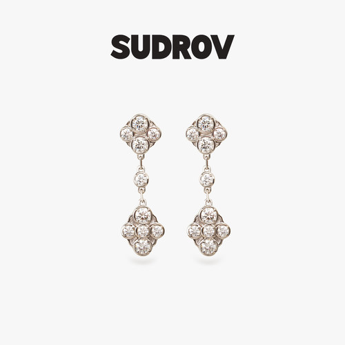 SUDROV素觉克拉小姐莫桑钻耳坠