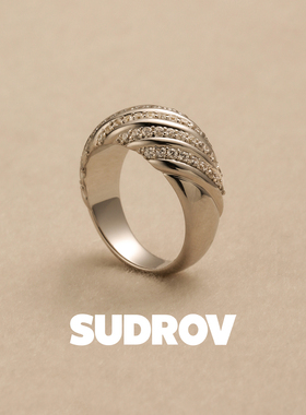 SUDROV素觉设计感925银轻奢戒指