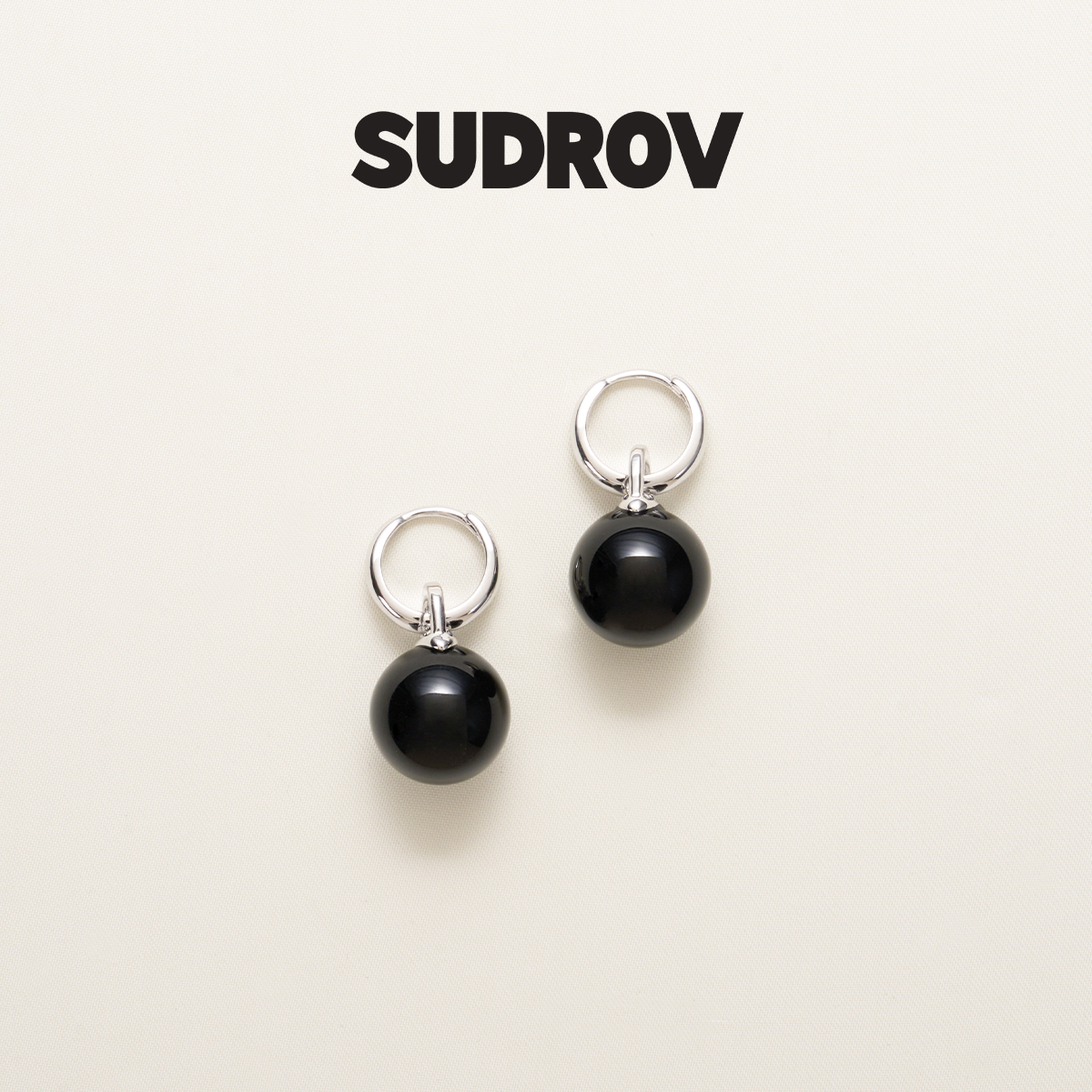 SUDROV素觉925银黑玛瑙耳坠