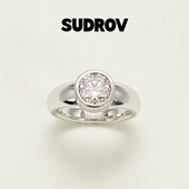 SUDROV素觉极简设计轻奢小众高级感精致莫桑钻戒指女指环生日礼物