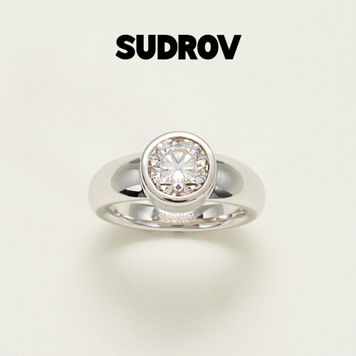 SUDROV素觉经典简约莫桑石戒指