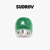 SUDROV素觉2025新品 非洲翠珠宝玉石戒指女绿色宝石指环新年礼物