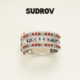SUDROV素觉手镯 轻奢小众高级感复古古典彩石宝石新中式 镯子女