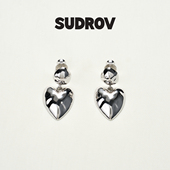 SUDROV素觉耳环 高级感925银爱心耳坠女气质江疏影同款 耳饰耳钉