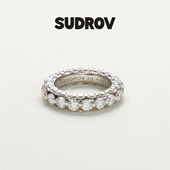 SUDROV素觉戒指925银高级感轻奢气质指环时尚 莫桑石婚戒精美礼物