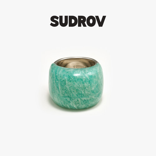 SUDROV素觉Earth's Grace™大地的优雅系列天河石戒指宝石指环女