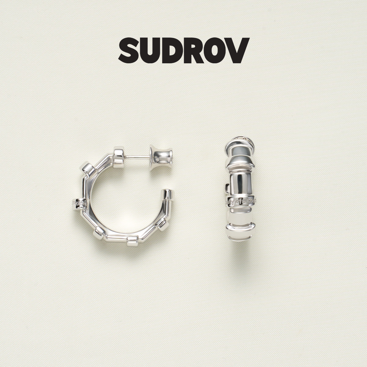 SUDROV/素觉2026新款小众设计高级感耳环耳饰耳圈积木圈圈耳钉女