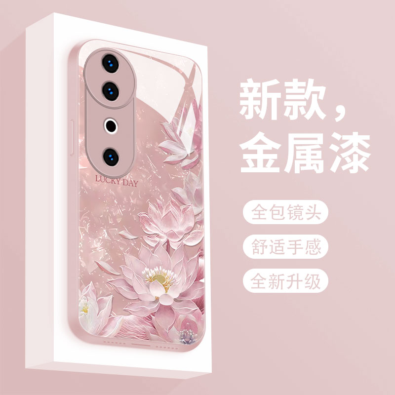 适用vivos19手机壳新款液态玻璃vivis19pro保护套s18e网红女款莲花s18超薄散热v1v0S17E全包高级s17t防摔