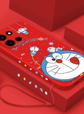 适用一加turbo6手机壳新款哆啦A梦1+Turbo6V液态硅胶保护套卡通女款oneplus全包防摔PLU110潮牌个性创意