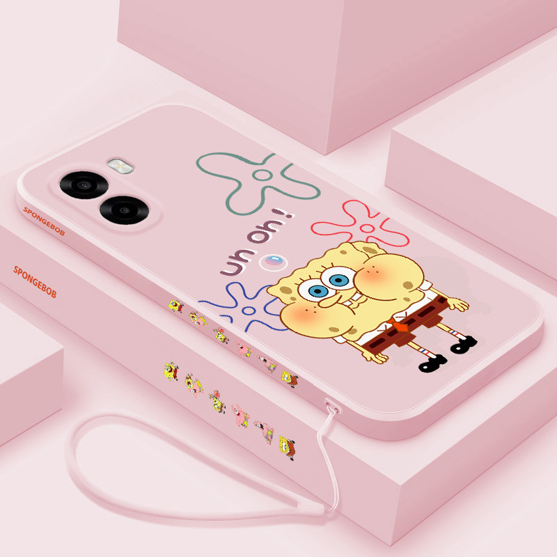适用OPPOA6S手机壳新款液态硅胶A6C保护套A6i+镜头全包防摔软壳A6V网红超薄可爱海绵宝宝oppo个性创意男女款
