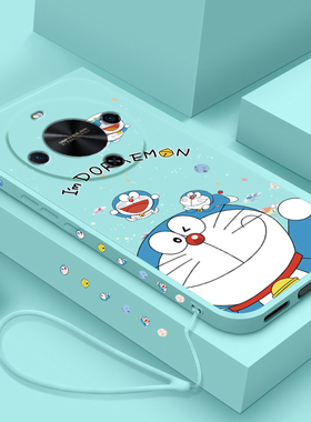 适用华为畅享70x手机壳哆啦A梦畅想70X液态硅胶保护套卡通男女款cx7ox镜头全包防摔BRE-AL00a潮牌个性创意
