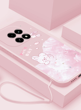 适用opporealmev60手机壳新款真我V60S硅胶保护套超薄可爱云中小兔RMX3995个性创意女款RMX3996镜头全包防摔