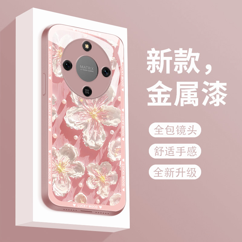 浮雕油画适用荣耀x70手机壳新款液态玻璃荣耀x70i保护套全包女款HONORX7O潮牌防摔ABR-AN00高级轻奢创意