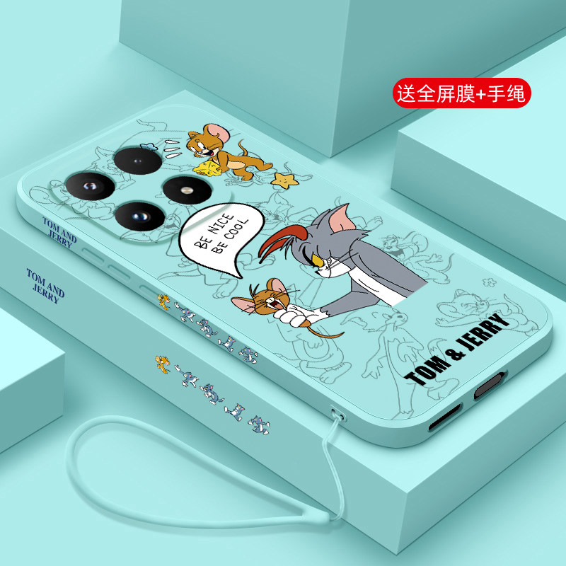 适用小米17max手机壳卡通猫和老鼠小米17Pro硅胶保护套Xiaomi十七全包防摔软壳17promax液态个性创意男女款