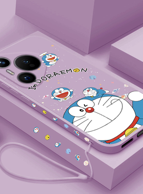 适用华为pura70手机壳液态硅胶PURA70pro十新款保护套卡通哆啦A梦p70ultra女款潮牌防摔ADY-AL00全包简约软壳