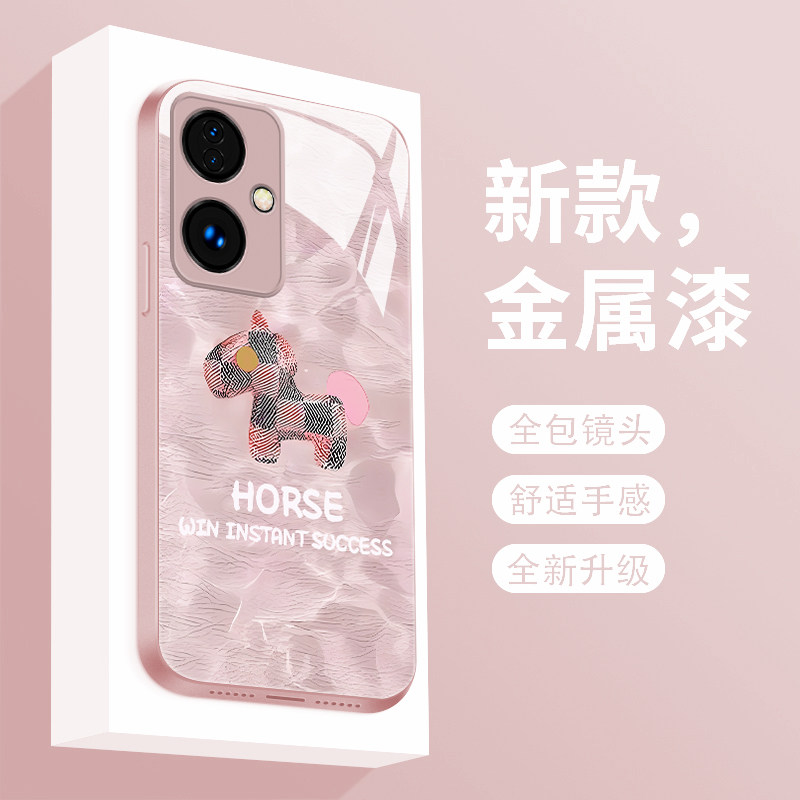 布偶小马适用oppoa2手机壳女款OPPOA2PRO液态玻璃硬壳PJG110高端奢华创意a2x镜头全包防摔a2m潮牌简约