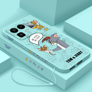 适用realmeneo8手机壳卡通猫和老鼠真我NEO8硅胶保护套OPPO全包防摔软壳RMX8899液态个性创意男女款