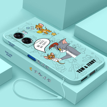 OPPO A57手机壳oppoa57新款防摔猫和老鼠男生液态硅胶5G软壳0pp0全包镜头超薄女5g版保护套a57个性PFTM20网红