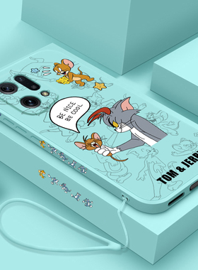 oppofindx5pro手机壳oppofindx5新款防摔猫和老鼠男液态硅胶软壳高级感全包0PP0超薄findx5软套x5个性PFEM10