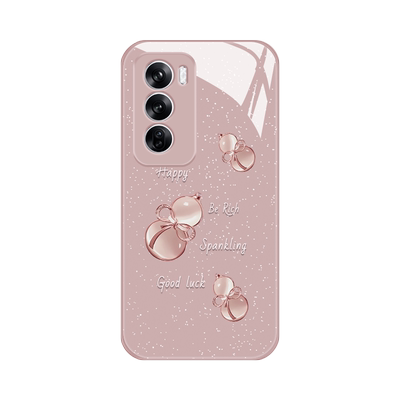 玉葫芦适用opporeno12手机壳新款液态玻璃reno12pro个性创意保护套12por镜头全包防摔PJV110潮牌简约女款