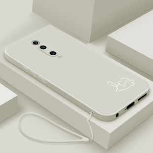 適用小米紅米k20pro液態硅膠手機殼Redmi10A新款 10xpro全包防摔軟殼 保護套9a超薄簡約奔跑小貓九高級男女款