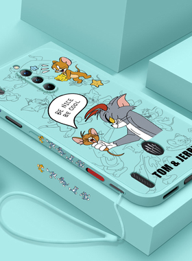 努比亚红魔8pro+手机壳新款红魔8pro防摔猫和老鼠8pro十男液态硅胶5G软壳nubia全包超薄保护套NX729J个性外壳