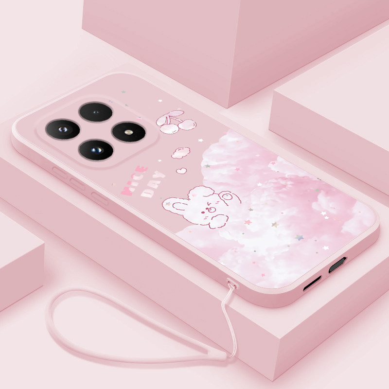 适用小米17pro手机壳液态新款小米十七硅胶保护套超薄可爱云中小兔17PROMAX超火女款Xiaomi17全包防摔软壳