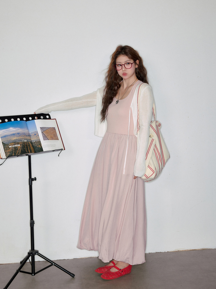 Plus-Size Women's Clothing Plus Size Ladies Slim Looking Tank Top Dress Cool and Gentle Style Summer A-Line Long Dress