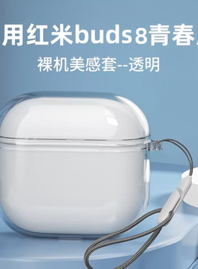 适用红米Redmi Buds8青春版保护套buds8活力版8Pro蓝牙耳机保护壳Redmibuds6/8硅胶软壳小米Buds6s透明防摔盒