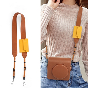 相机背带肩带挂绳适用佳能索尼富士拍立得尼康CCD快拆扣斜跨挂脖腕带快挂带子微单反带复古日系减压通用配件