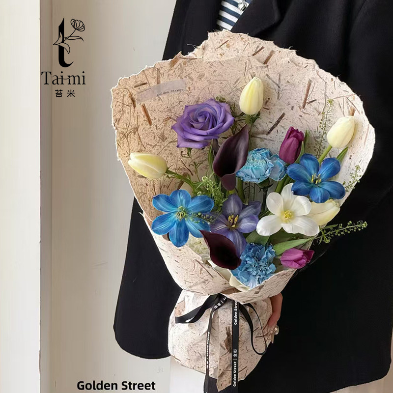 苔米手撕叶脉纸侘寂风花束包花纸 鲜花包装纸花艺手工diy包装材料,鲜花速递/花卉仿真/绿植园艺,花艺包装纸,淘宝优惠券,粉丝福利购,淘宝优惠卷