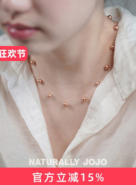 925银满天星人造珍珠项链女