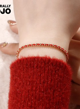 轻奢复古精致redline红绳高级感编织手链小众设计高级感手绳礼物