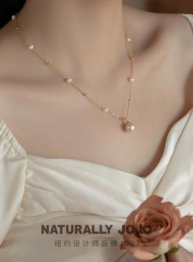 满天星仿珍珠项链女锁骨链颈链