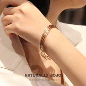 三生三世18K玫瑰金仙女三环手镯手饰品网红爆款 ins小众设计感手环