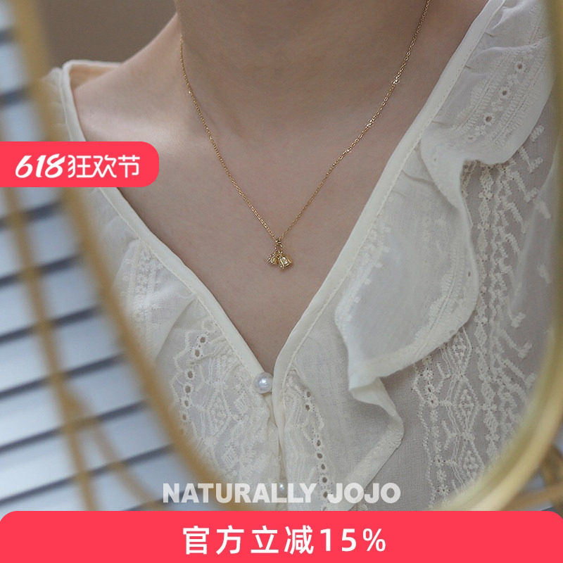 时尚植物铃兰花朵铃铛项链女2026年新款百搭文艺少女轻奢锁骨链潮