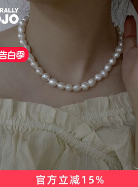 异形巴洛克强光珍珠项链女
