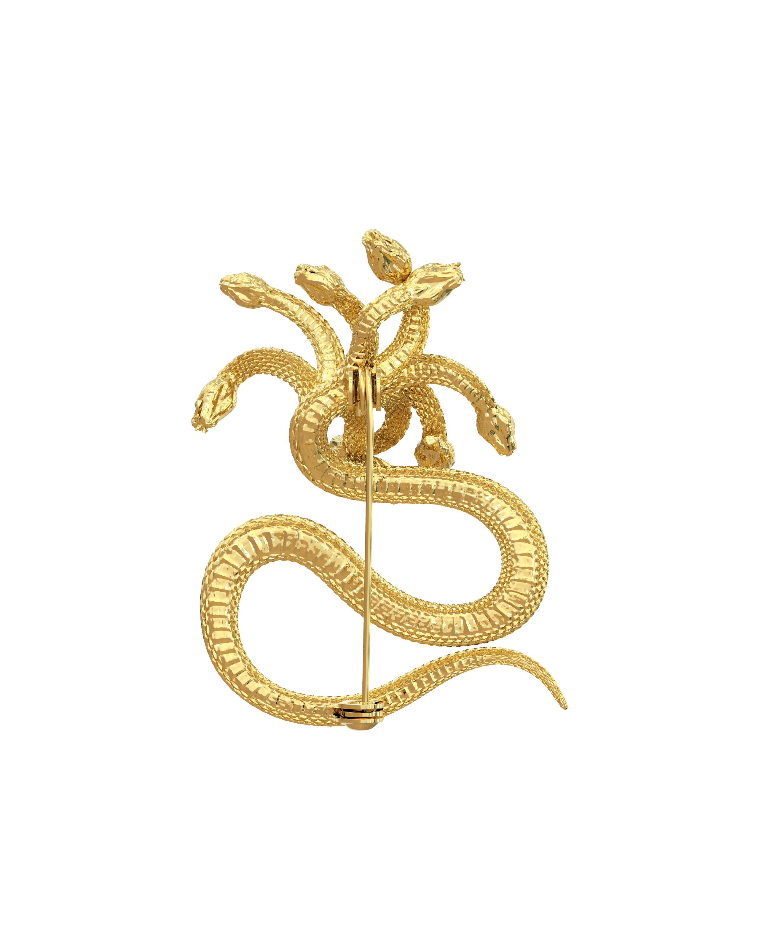 山海经系列九头蛇相柳胸针 925银