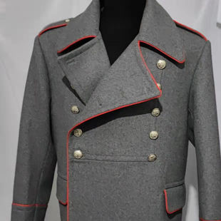 苏联M69式将官男毛呢大衣俄罗斯老兵复古版防寒保暖灰色长款外套