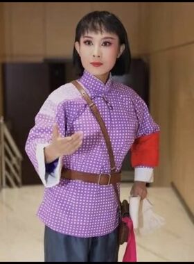 现代京剧杜鹃山演出服柯湘演出服装秋菊服装戏曲演出服装